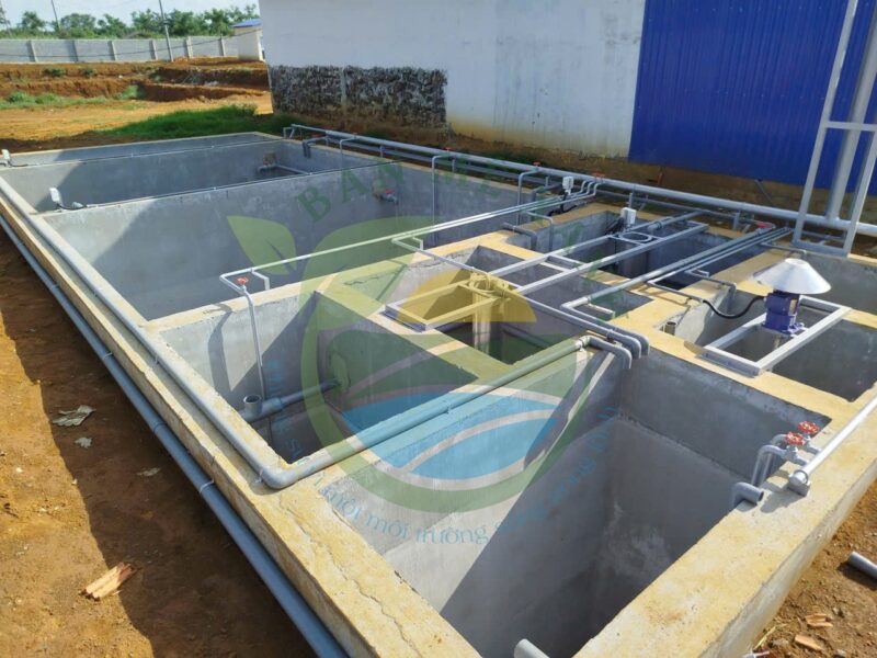 Hệ thống xử lý nước thải trang trại gà, Công suất 25 m3/ngày đêm
