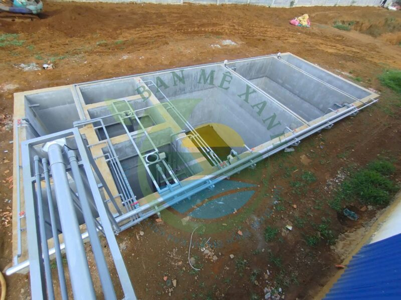 Hệ thống xử lý nước thải trang trại gà, Công suất 25 m3/ngày đêm