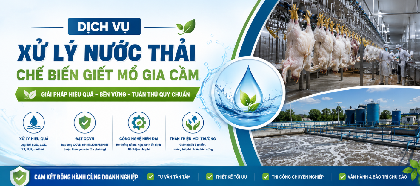 Xử Lý Nước Thải Cơ Sở Giết Mổ Gia Súc Gia Cầm